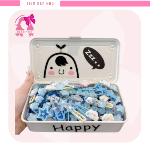 [Tiemkepnho]Set 30 kẹp xanh hình dễ thương, ngọt ngào
