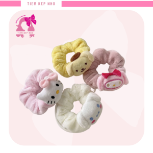 Dây Cột Tóc Sanrio Kuromi Hello Kitty Hoạt Hình Cute Phong Cách Nhật Bản